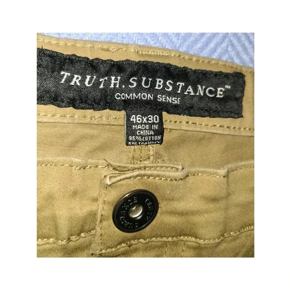 Truth Substance Common Sense Chino Pants Men's Size 46 x 30 Cotton Stretch (Q) - Picture 2 of 3
